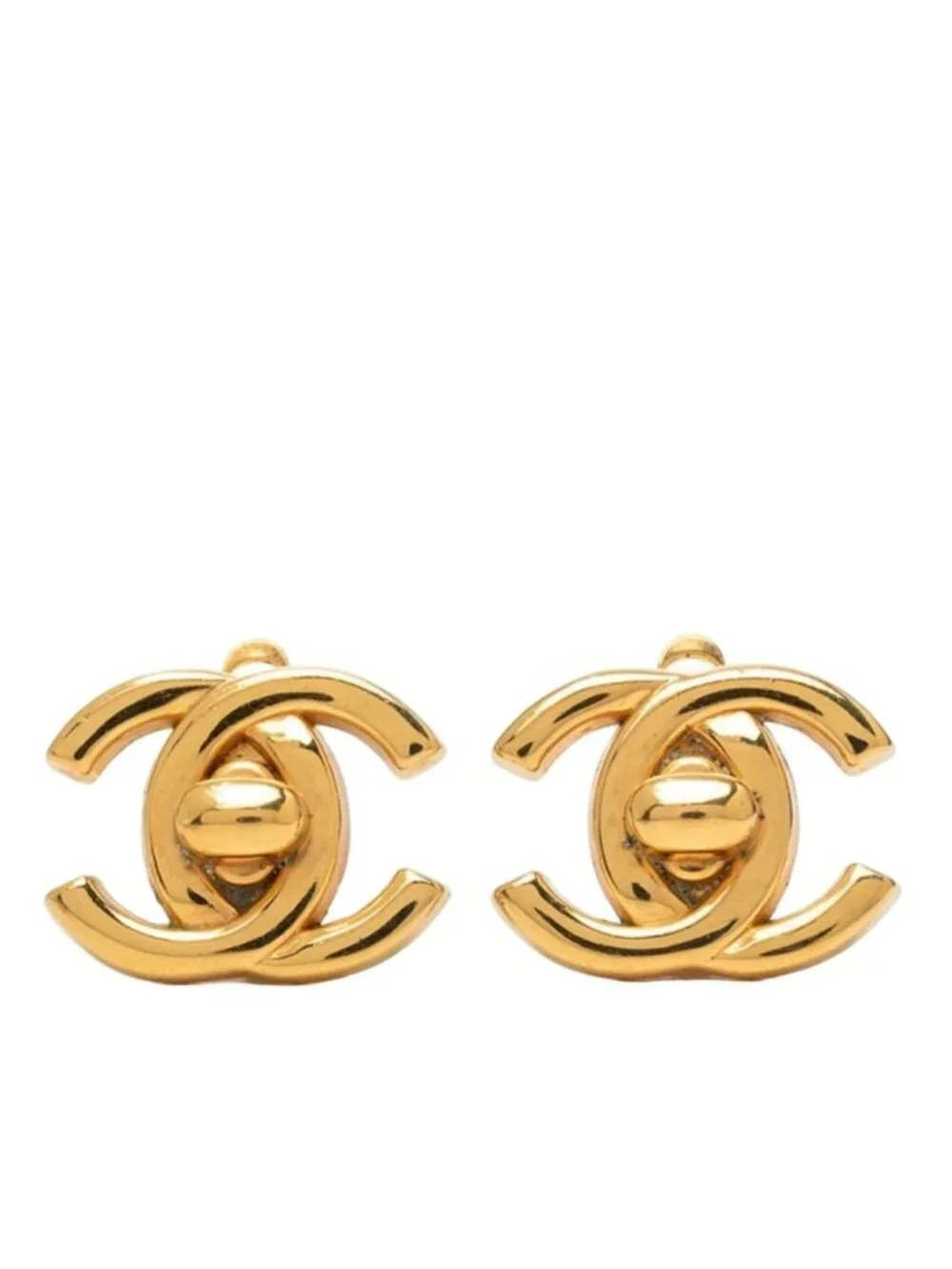 Chanel CC Logo Vintage Earrings
